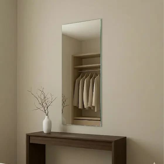 Espelho Decorativo Retangular Porta Guarda Roupa 20x50cm Decorações Parede Sala Quarto Hall Banheiro