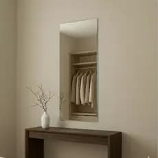 Espelho Decorativo Retangular Porta Guarda Roupa 20x50cm Decorações Parede Sala Quarto Hall Banheiro