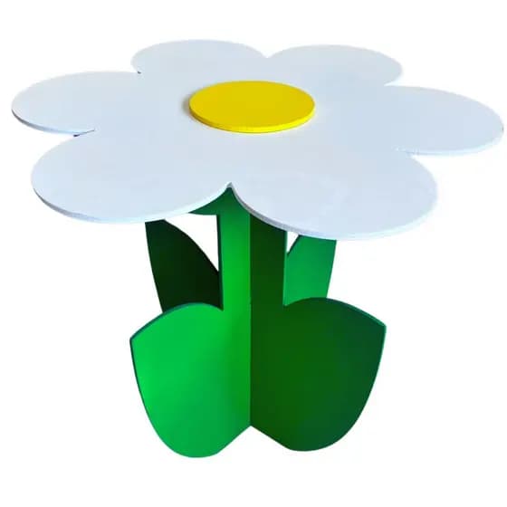 Mesa de canto flor margarida em mdf