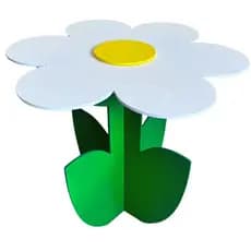 Mesa de canto flor margarida em mdf