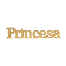 palavra princesa em mdf cru 18mm
