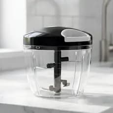 Processador Manual De Alimentos Grande 5 Lâminas Em Aço inox 900ml ou 500 ml