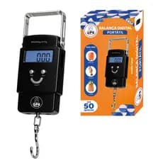 Balança Digital Portátil De Mão Gancho Até 50kg Para Malas Pesca E Feira GP6 Kasa GP2214