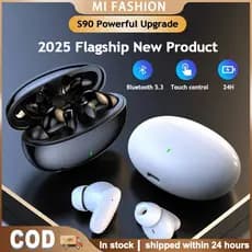 S90 Pro Fones De Ouvido Sem Fio Bluetooth 24H Playtime 13mm Drivers Duplos Som HiFi 5.3 IPX4