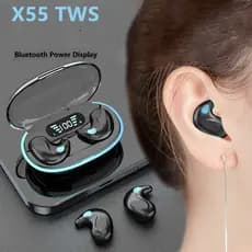 X55 Fones De Ouvido Para Dormir Mini Sem Fio Trabalho TWS Bluetooth Estéreo Com Microfone HD À Prova D'água
