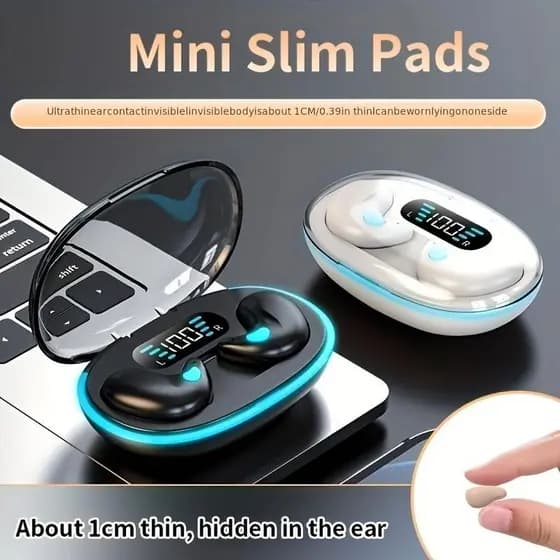 x55 Fones De Ouvido Para Dormir Com Som Estéreo HIFI Alongado Microfone Embutido À Prova D'água E Cancelamento De Ruído IOS Andriod Touch Control