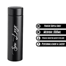 Garrafa Térmica Inox 500ml Personalizada com Nome, logo ou Time