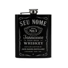 Porta Whisky Cantil Inox para Armazenar Bebida 207ml - Personalizado com Nome, Logo ou Time
