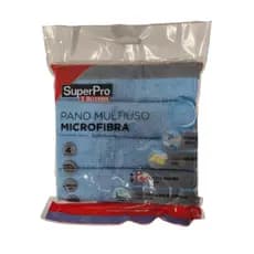 PANO MICROFIBRA 24X23X28 CM COR AZUL PACOTE 04 PANOS SUPERPRO