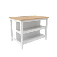 Ilha Cozinha Ditália 2 Prateleiras Branco CD-1019