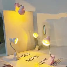 Mini Luminária LED Flexível Portátil Luz Mesa Leitura Livro