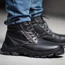 Bota Coturno Adventure Masculina Couro Legítimo Sola Costurada Palmilha Gel Trilha Original