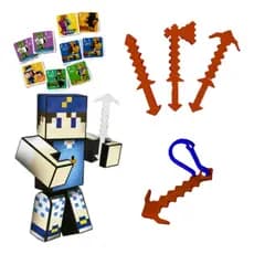 Boneco BETO GAMER Articulado 25cm C/ Acess. e Ferram. e Chav