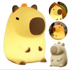 Luminária Abajur Capybara Silicone Sleep Light Night Recarregável USB Nocturna  LUMINÁRIA TikTok