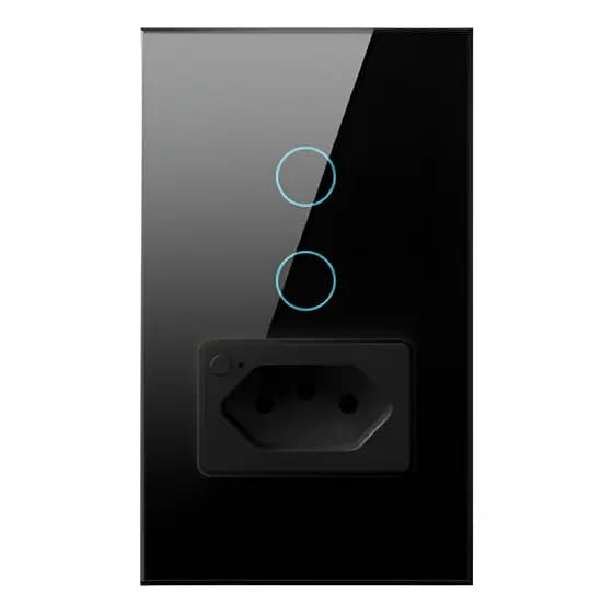 Interruptor 2 Teclas + Tomada Wifi Alexa E Google Home