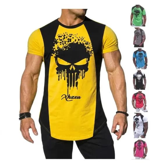 Camiseta Longline Masculina Dry Fit Xhzeu Academia Treino Crossfit