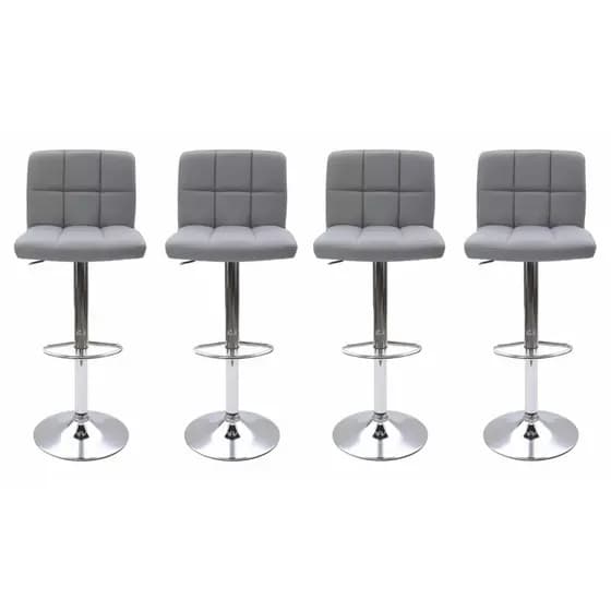 Kit 4 Banquetas Bancos Altas Estofada Com Encosto Para Cozinha Americana Bar Balcão Bancada Giratória Com Regulagem