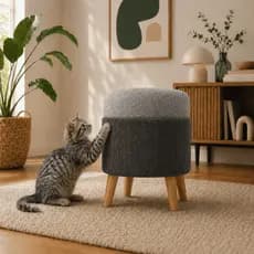 Puff para Sala Quarto Decorativo com Arranhador para Gato