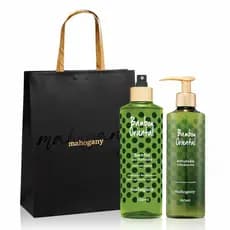 Linha Bambou Oriental Mahogany: Kit Presente  |  Body Splash 350 ml  |  Hidratante  Corporal  350 ml