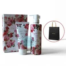 Presente Mahogany English Rose: Hidratante Corporal + Sabonete Líquido+Cx.Presente Especial+Sacola