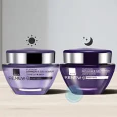 Kit Renew Platinum Avon 55anos+:Creme Anti-idade Dia FPS20+Noite 50g cada | Mini 15g cada ou avulso