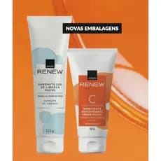 Kit Renew Avon Vitamina C:Creme Hidratante Antioxidante  FPS50 50g+Sabonete Gel Limpeza Facial 125 g