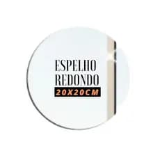 Espelho Redondo Decorativo 20x20cm Vidro Cristal IMAGEM Perfeita