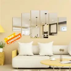 Espelho Decorativo Parede Sala Kit 50X95cm Retangular IMAGEM PERFEITA.