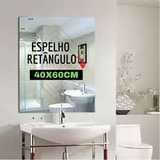 Espelho Decorativo Retangular Parede Decoração Sala Quarto Banheiro Hall Autocolante