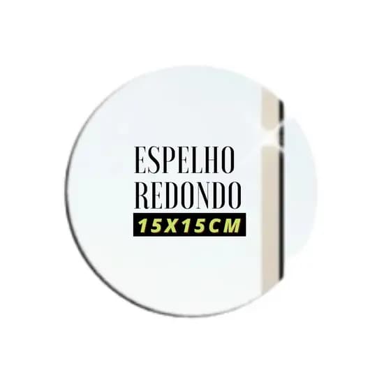 Espelho Redondo Decorativo 15x15cm Vidro Cristal IMAGEM Perfeita