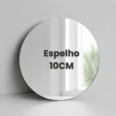 Espelho Redondo Decorativo Lapidado 10x10cm Vidro Cristal Para Decorações Artesanato