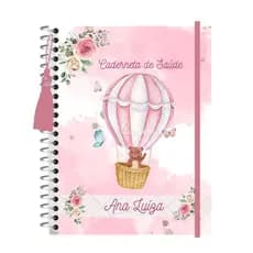 caderneta de vacinação/saúde personalizada espiral em aço qualquer tema