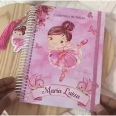 Caderneta de vacinação personalizada qualquer tema espiral em aço