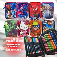 ESTOJO BOX ESTOJO BOX 100 PENS STITCH ORGANIZADOR ESCOLAR INFANTIL MENINA ESTOJO ESCOLAR JUVENIL