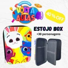 ESTOJO ESCOLAR INFANTIL ESTOJO BOX BOLOFOFO ORGANIZADOR ESCOLAR PAPELARIA FOFA