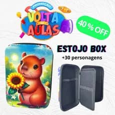 ESTOJO BOX 100 PENS ESTOJO BOX ESCOLAR PERSONAGENS MENINA MENINO ORGANIZADOR ESCOLAR INFANTIL