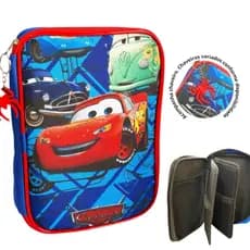ESTOJO BOX ESCOLAR CARROS MCQUEEN ESTOJO BOX CARROS RELAMPAGO MCQUEEN ORGANIZADOR ESCOLAR INFANTIL MENINO