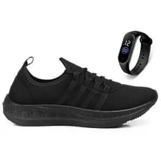 Tênis Academia Esportivo Masculino Corrida Caminhada Confortável Envio Imediato + Relógio