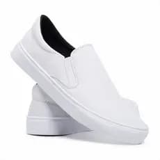 Sapatênis Feminino Casual Slip On Conforto Branco Para Enfermagem Ortopédico Iate Confortavel Promocao