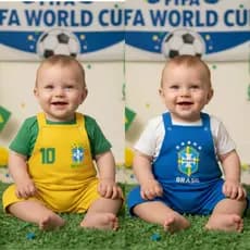 Jardineira Bebê Brasil Temático 100% Algodão