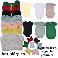 Body bebe liso suedine 100% algodão