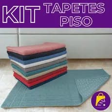 Kit 5 Tapete para Banheiro Piso Grosso com Antiderrapante Grande