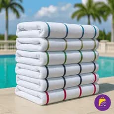 Kit 3 Toalha de Praia Banho Piscina Hotel 420g Grossa 75x150cm Grande