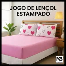 Jogo de Lençol | Casal, Queen, Solteiro | Elástico + Fronha Incluso - 100% Algodão - Malha