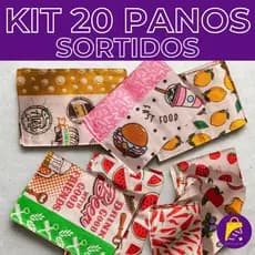 Pano de Prato Atoalhado Estampado Copa Felpudo Kit 20 Unidades