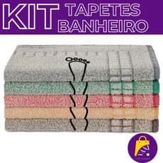 Kit 6 Tapetes Piso Para Banheiro Atoalhado Saída de Box Pezinho 100% Algodão 40x60cm