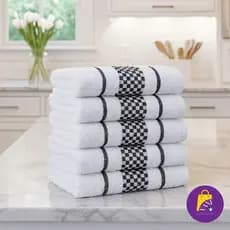 Pano De Prato Atoalhado Preto Gourmet Jacquard Kit Com 05 10 20 ou 30 Unidades