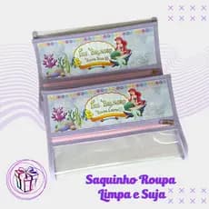 Kit Saquinho plástico Roupa Limpa e Roupa Suja / Vários Temas