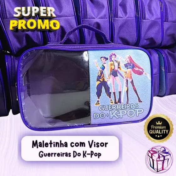 Maletinha Personalizada com Visor | Lembrancinha Festa Infantil | Kit 50, 70, ou 100 Unidades | Diversos Temas