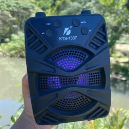 Super Caixa de Som Potente KTS 1337 Bluetooth USB Sd FM com Microfone